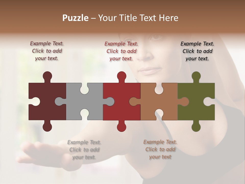 A Woman In A Black Bra Top Doing Yoga PowerPoint Template