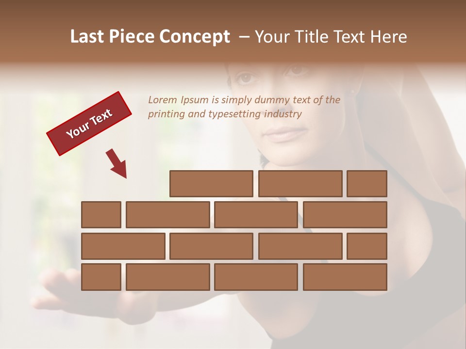 A Woman In A Black Bra Top Doing Yoga PowerPoint Template