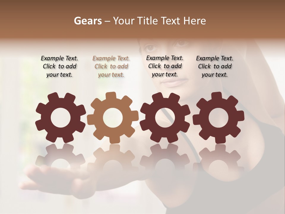 A Woman In A Black Bra Top Doing Yoga PowerPoint Template