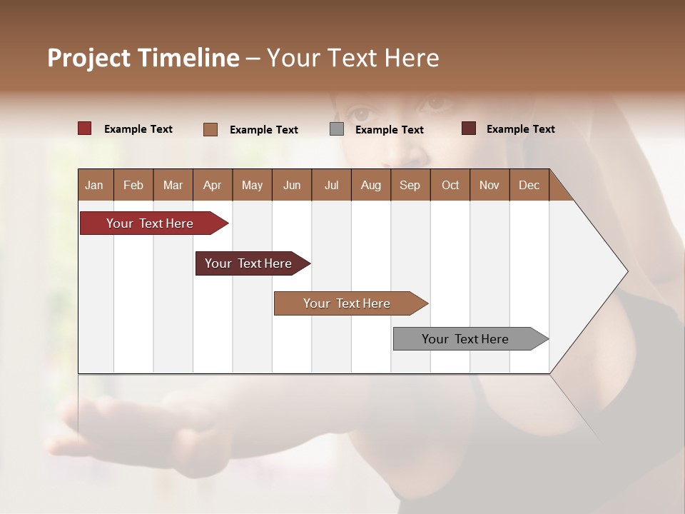 A Woman In A Black Bra Top Doing Yoga PowerPoint Template