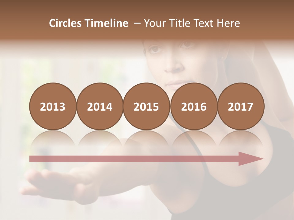 A Woman In A Black Bra Top Doing Yoga PowerPoint Template