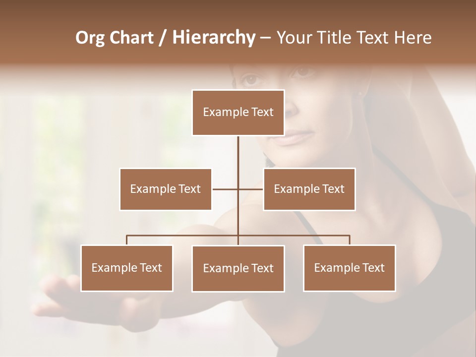 A Woman In A Black Bra Top Doing Yoga PowerPoint Template