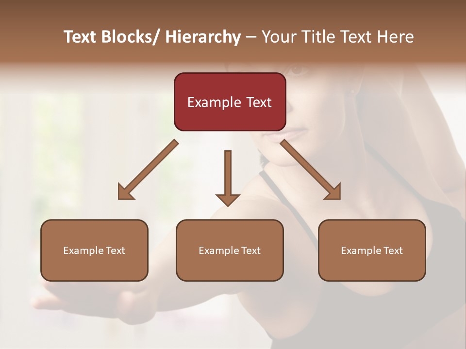 A Woman In A Black Bra Top Doing Yoga PowerPoint Template