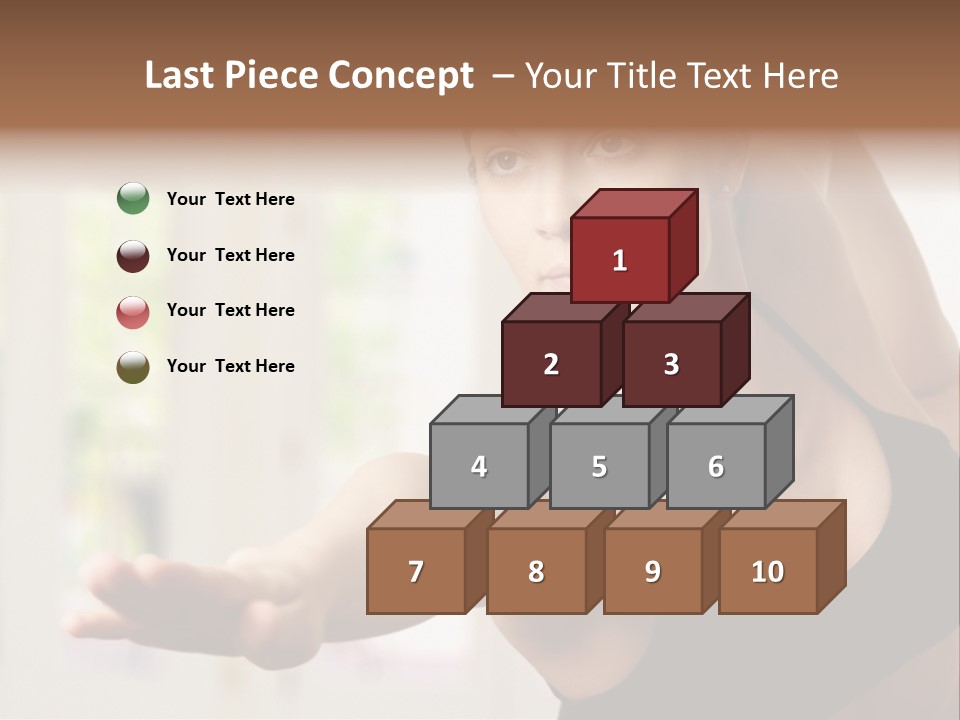 A Woman In A Black Bra Top Doing Yoga PowerPoint Template