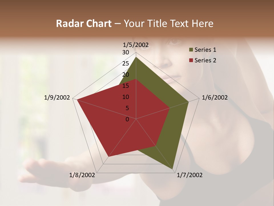 A Woman In A Black Bra Top Doing Yoga PowerPoint Template