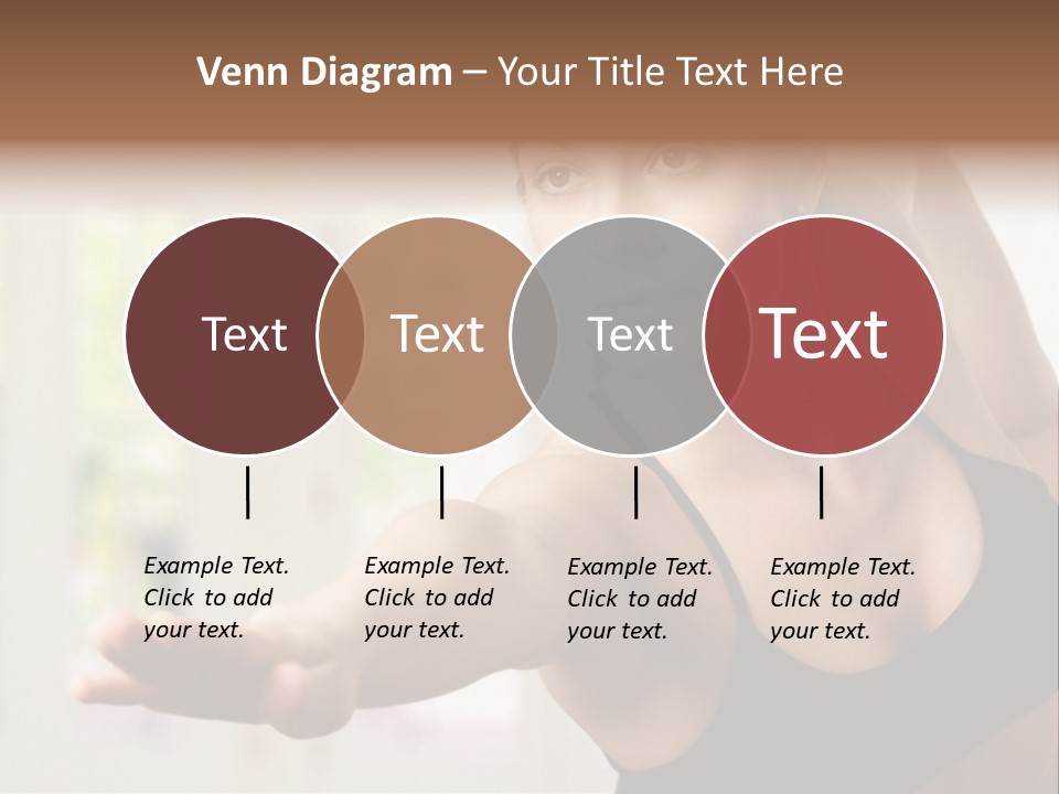 A Woman In A Black Bra Top Doing Yoga PowerPoint Template