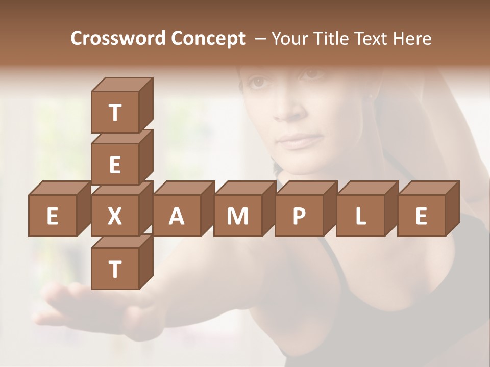 A Woman In A Black Bra Top Doing Yoga PowerPoint Template