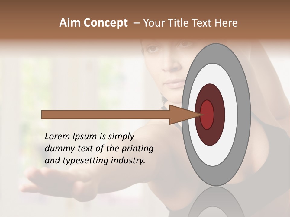 A Woman In A Black Bra Top Doing Yoga PowerPoint Template