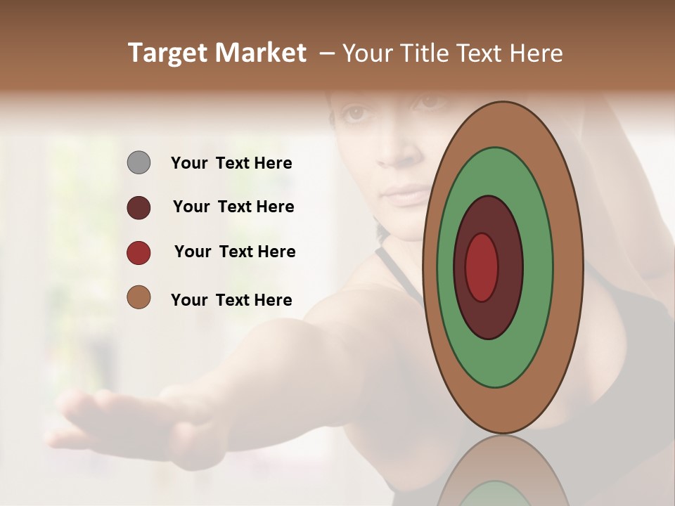 A Woman In A Black Bra Top Doing Yoga PowerPoint Template