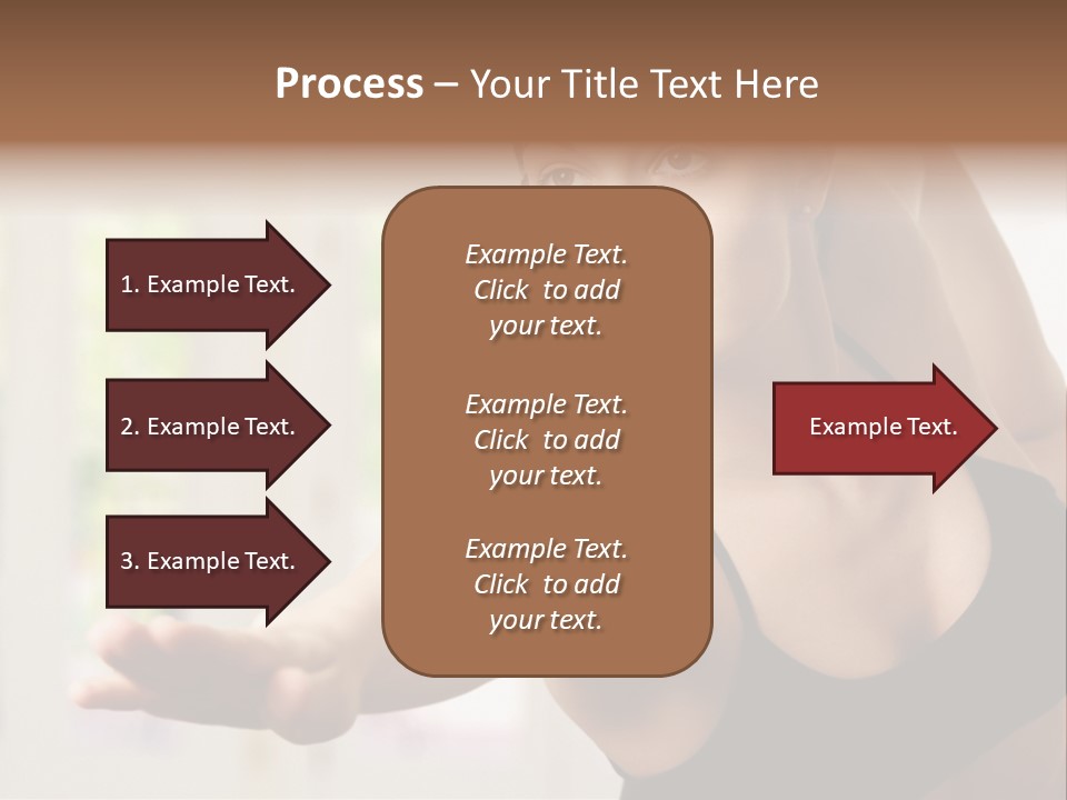 A Woman In A Black Bra Top Doing Yoga PowerPoint Template