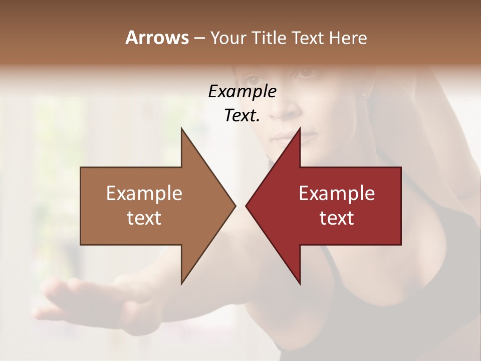 A Woman In A Black Bra Top Doing Yoga PowerPoint Template