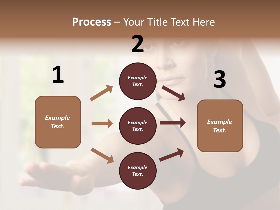 A Woman In A Black Bra Top Doing Yoga PowerPoint Template