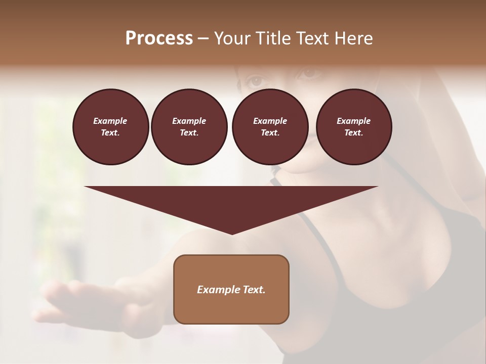 A Woman In A Black Bra Top Doing Yoga PowerPoint Template