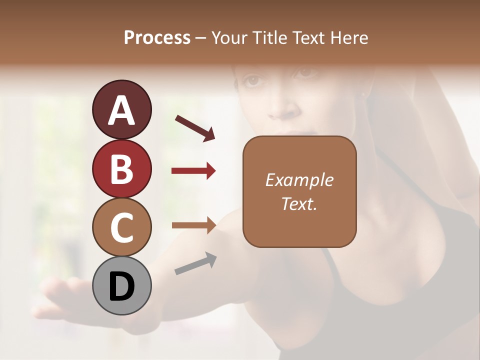 A Woman In A Black Bra Top Doing Yoga PowerPoint Template