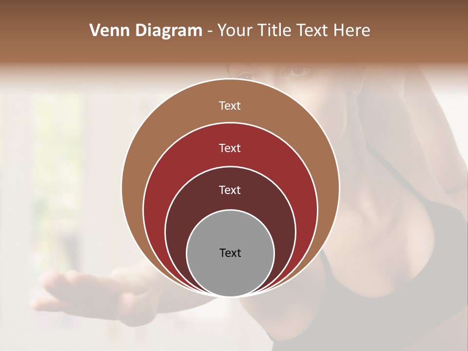 A Woman In A Black Bra Top Doing Yoga PowerPoint Template