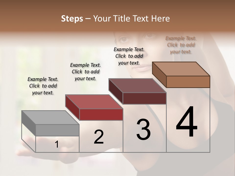A Woman In A Black Bra Top Doing Yoga PowerPoint Template