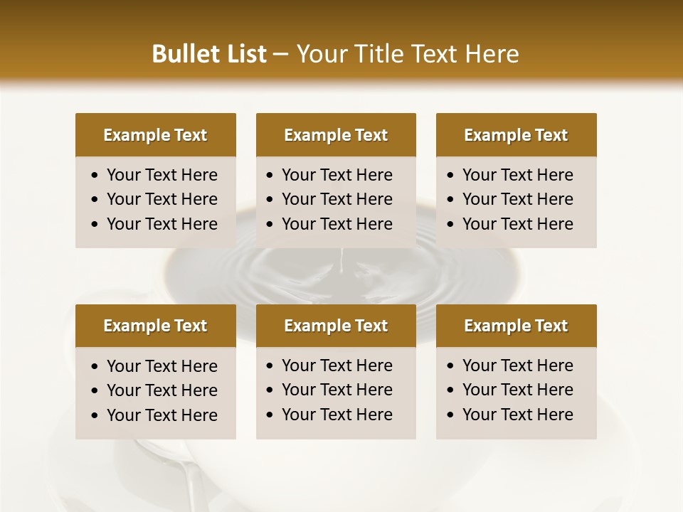 A Cup Of Black Coffee Full To The Brim With Drops Splashing On The Surface Threatening To Spill Over. PowerPoint Template
