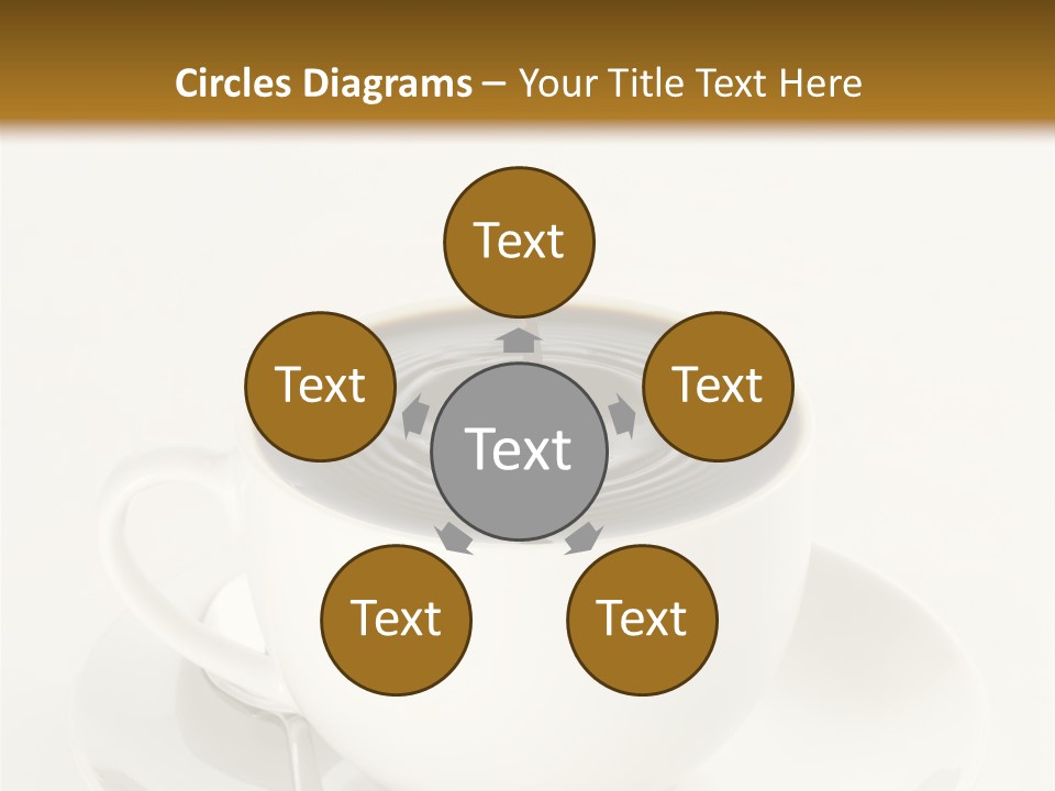 A Cup Of Black Coffee Full To The Brim With Drops Splashing On The Surface Threatening To Spill Over. PowerPoint Template