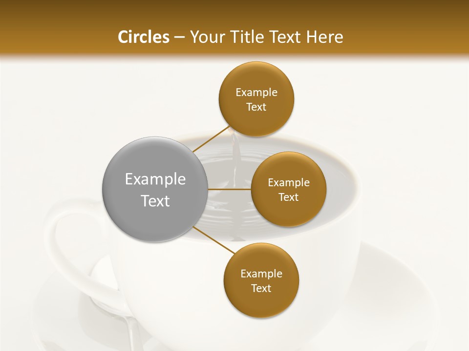 A Cup Of Black Coffee Full To The Brim With Drops Splashing On The Surface Threatening To Spill Over. PowerPoint Template