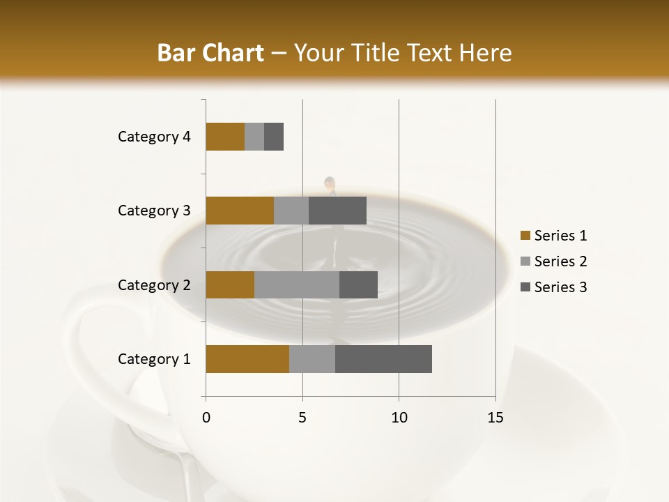 A Cup Of Black Coffee Full To The Brim With Drops Splashing On The Surface Threatening To Spill Over. PowerPoint Template