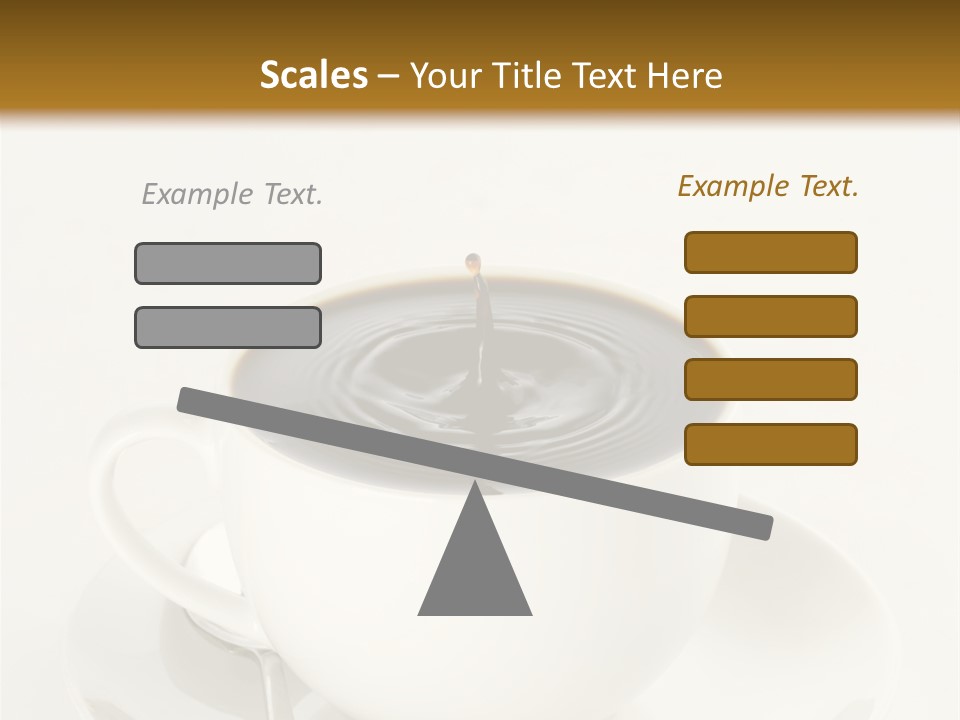 A Cup Of Black Coffee Full To The Brim With Drops Splashing On The Surface Threatening To Spill Over. PowerPoint Template