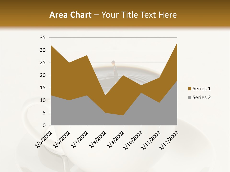 A Cup Of Black Coffee Full To The Brim With Drops Splashing On The Surface Threatening To Spill Over. PowerPoint Template