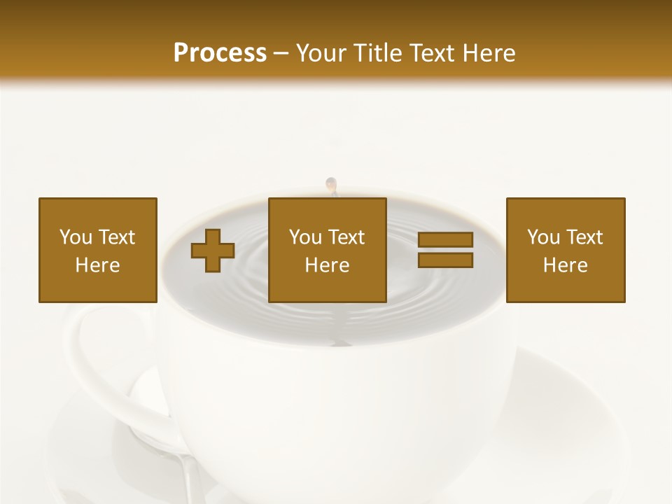 A Cup Of Black Coffee Full To The Brim With Drops Splashing On The Surface Threatening To Spill Over. PowerPoint Template