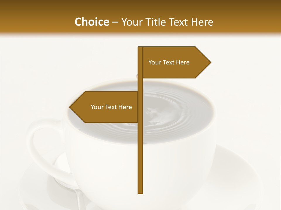 A Cup Of Black Coffee Full To The Brim With Drops Splashing On The Surface Threatening To Spill Over. PowerPoint Template