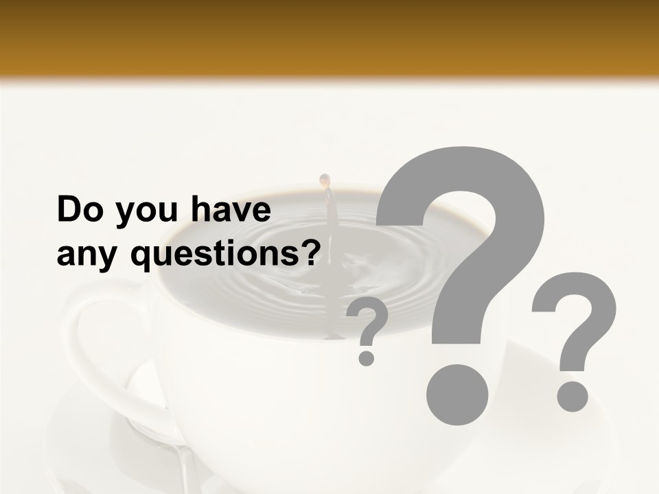 A Cup Of Black Coffee Full To The Brim With Drops Splashing On The Surface Threatening To Spill Over. PowerPoint Template