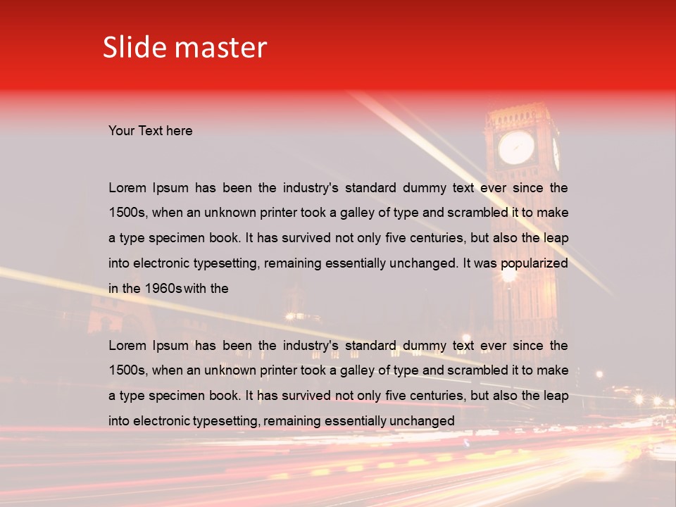 Night Shot Of Houses Of Parliament PowerPoint Template