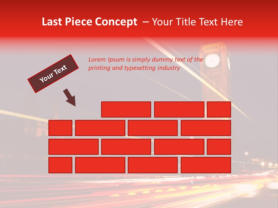 Night Shot Of Houses Of Parliament PowerPoint Template