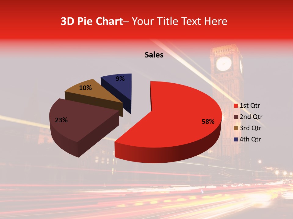 Night Shot Of Houses Of Parliament PowerPoint Template