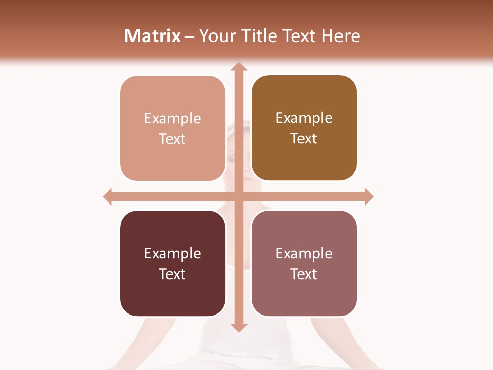 Young Woman Doing Yoga Exercise PowerPoint Template