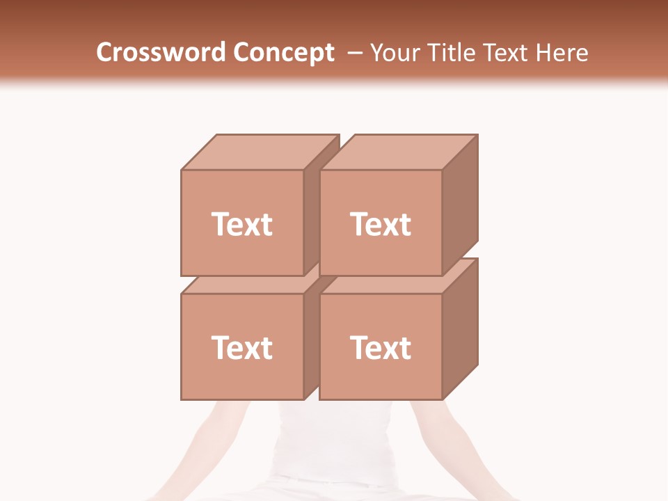 Young Woman Doing Yoga Exercise PowerPoint Template