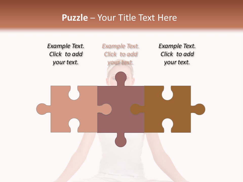 Young Woman Doing Yoga Exercise PowerPoint Template