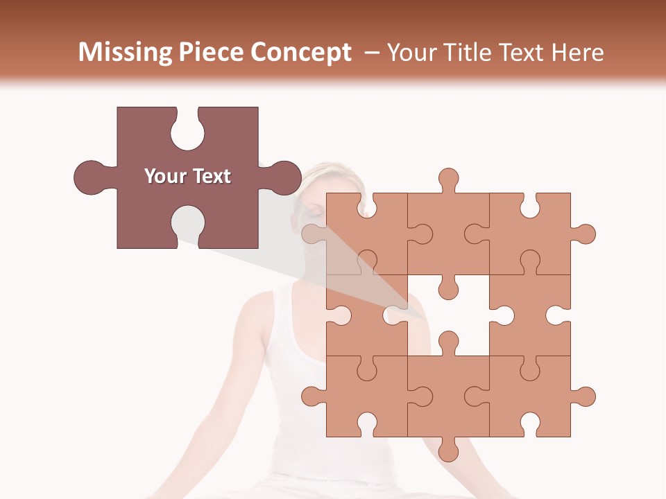 Young Woman Doing Yoga Exercise PowerPoint Template