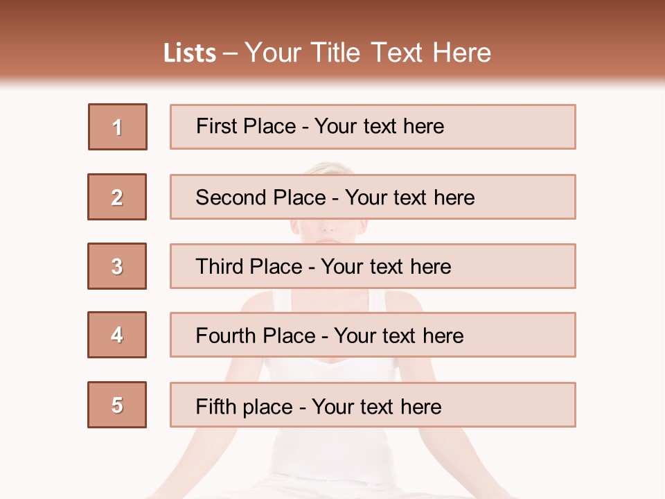 Young Woman Doing Yoga Exercise PowerPoint Template