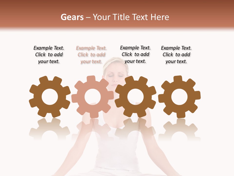 Young Woman Doing Yoga Exercise PowerPoint Template