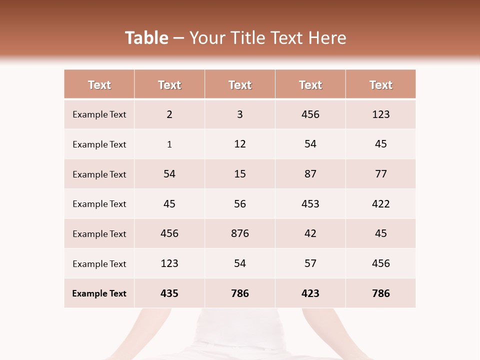 Young Woman Doing Yoga Exercise PowerPoint Template