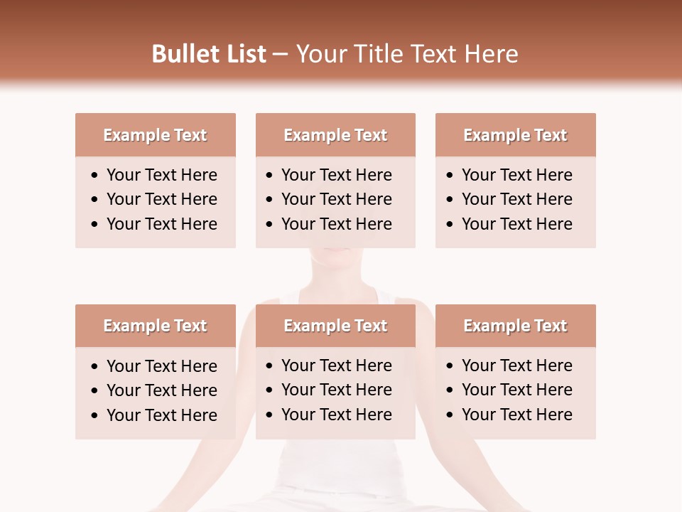 Young Woman Doing Yoga Exercise PowerPoint Template