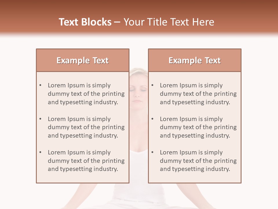 Young Woman Doing Yoga Exercise PowerPoint Template