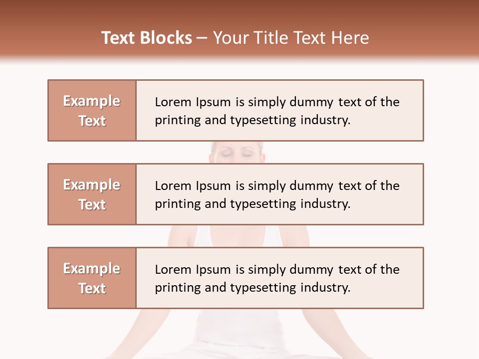 Young Woman Doing Yoga Exercise PowerPoint Template