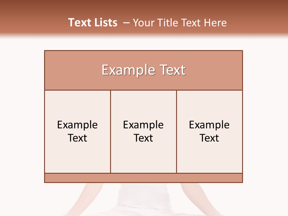 Young Woman Doing Yoga Exercise PowerPoint Template