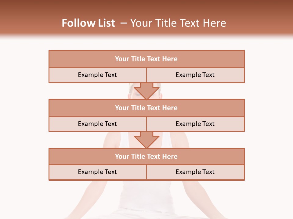 Young Woman Doing Yoga Exercise PowerPoint Template