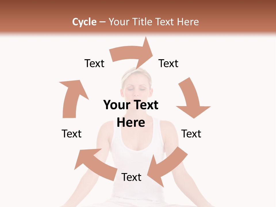 Young Woman Doing Yoga Exercise PowerPoint Template