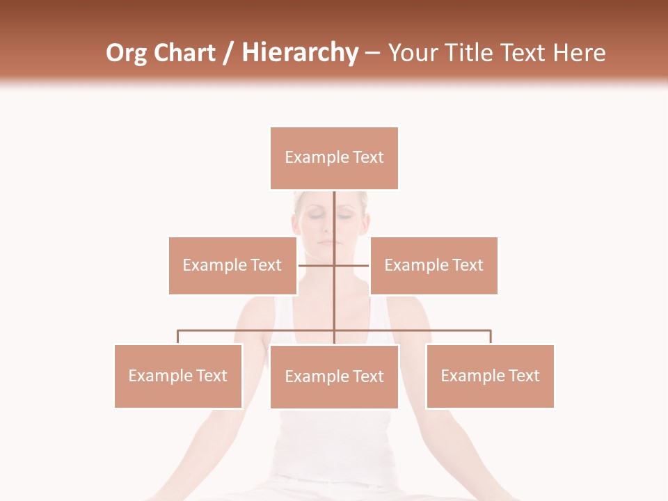 Young Woman Doing Yoga Exercise PowerPoint Template