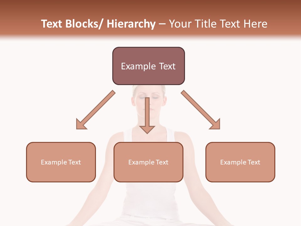 Young Woman Doing Yoga Exercise PowerPoint Template