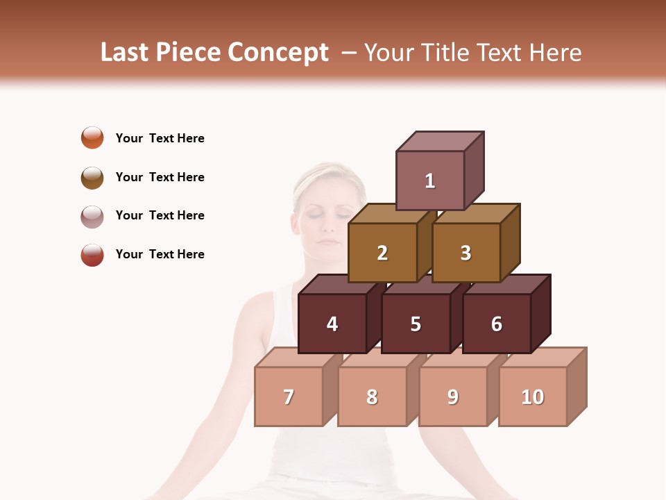 Young Woman Doing Yoga Exercise PowerPoint Template