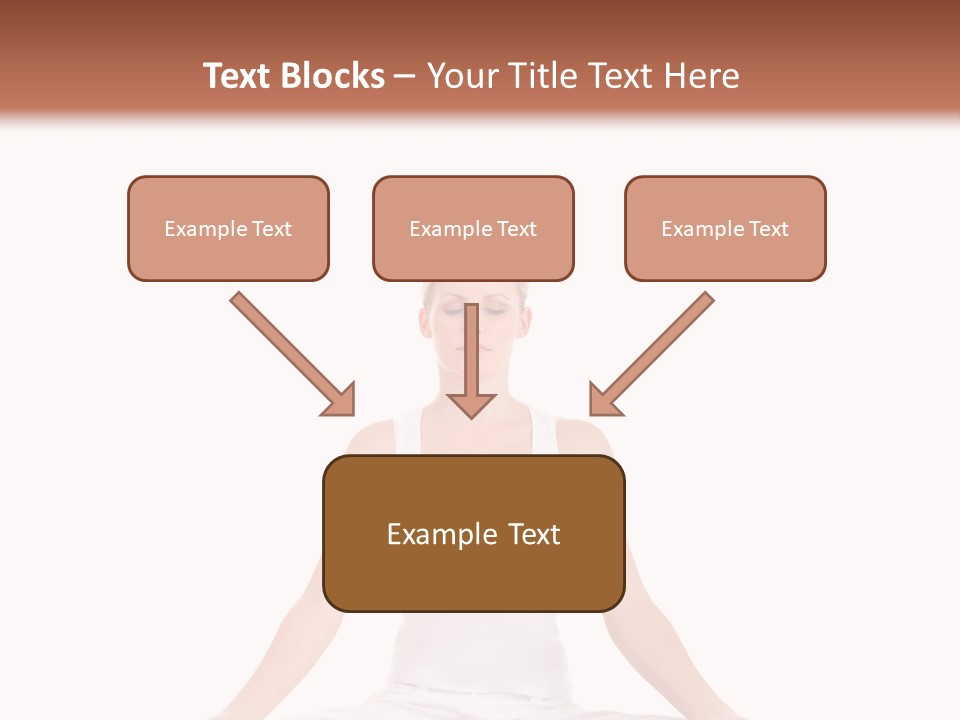 Young Woman Doing Yoga Exercise PowerPoint Template