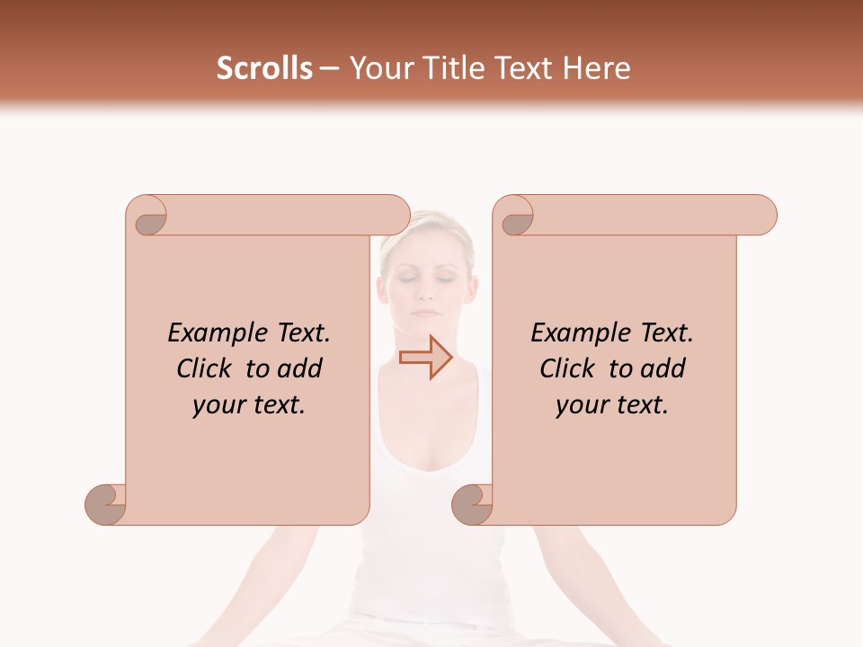 Young Woman Doing Yoga Exercise PowerPoint Template